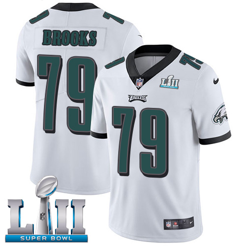 Nike Eagles #79 Brandon Brooks White Super Bowl LII Youth Stitched NFL Vapor Untouchable Limited Jersey